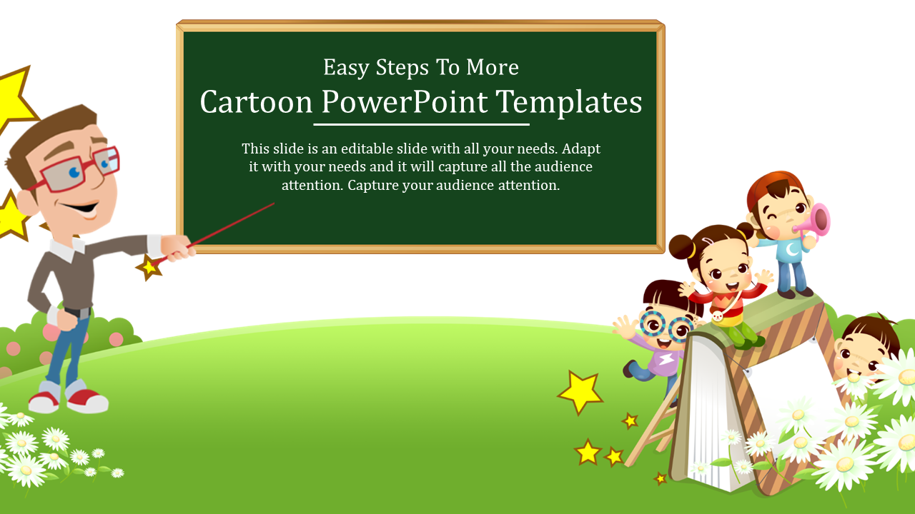 cartoon powerpoint templates-Easy Steps To More Cartoon Powerpoint Templates
